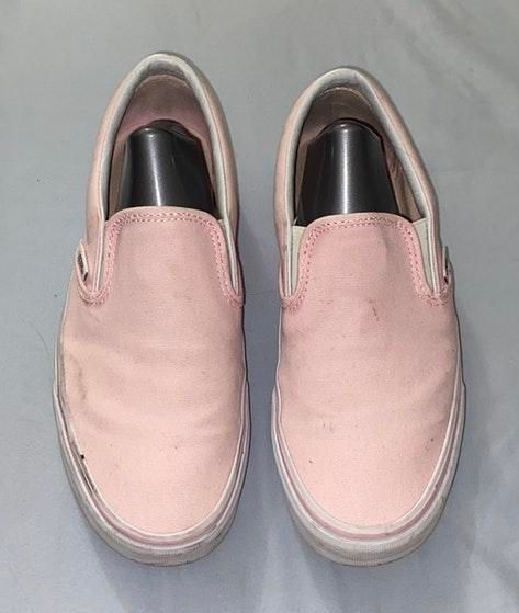 pastel pink slip on vans
