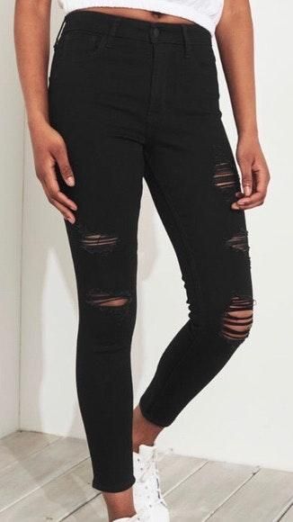 hollister black super skinny jeans