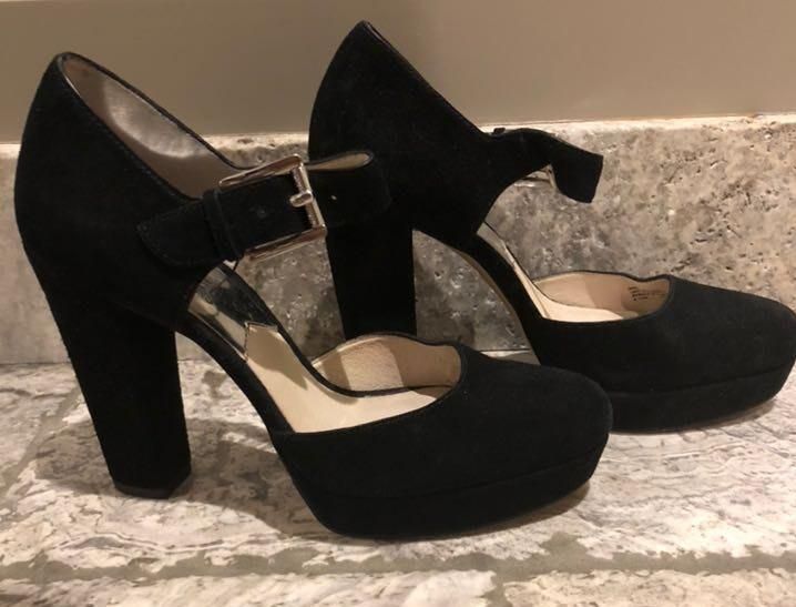 michael kors black platform heels