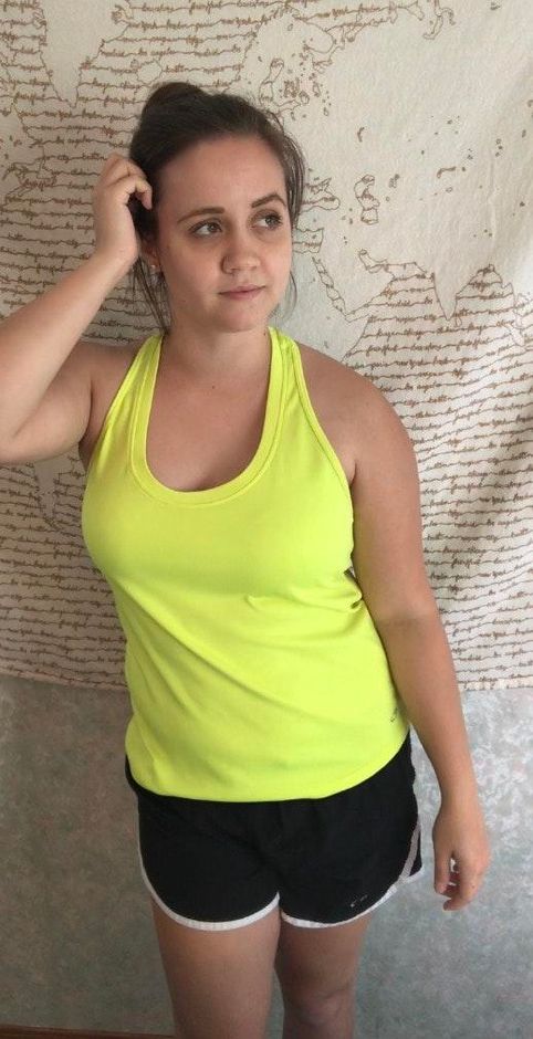neon yellow workout top