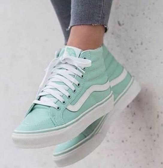 mint and gray vans