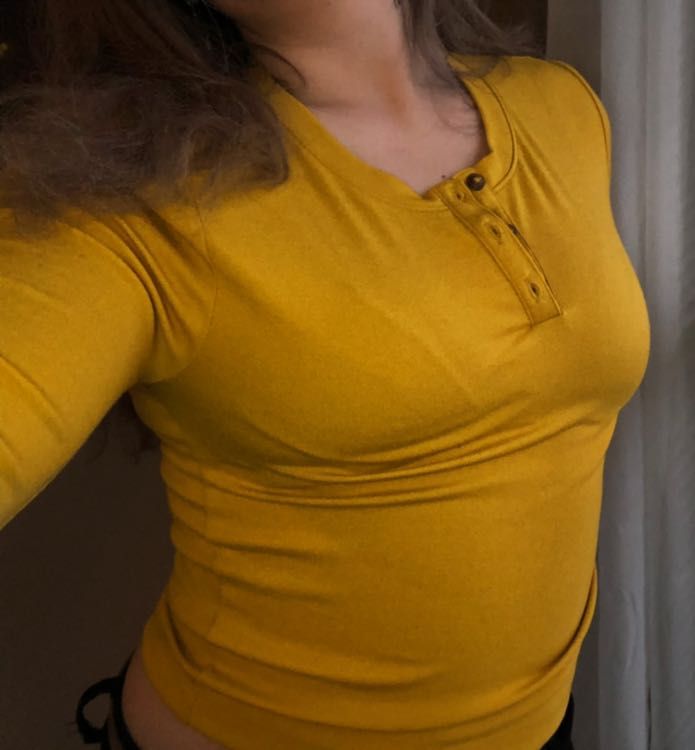 orange long sleeve shirt forever 21