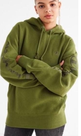 army green champion hoodie