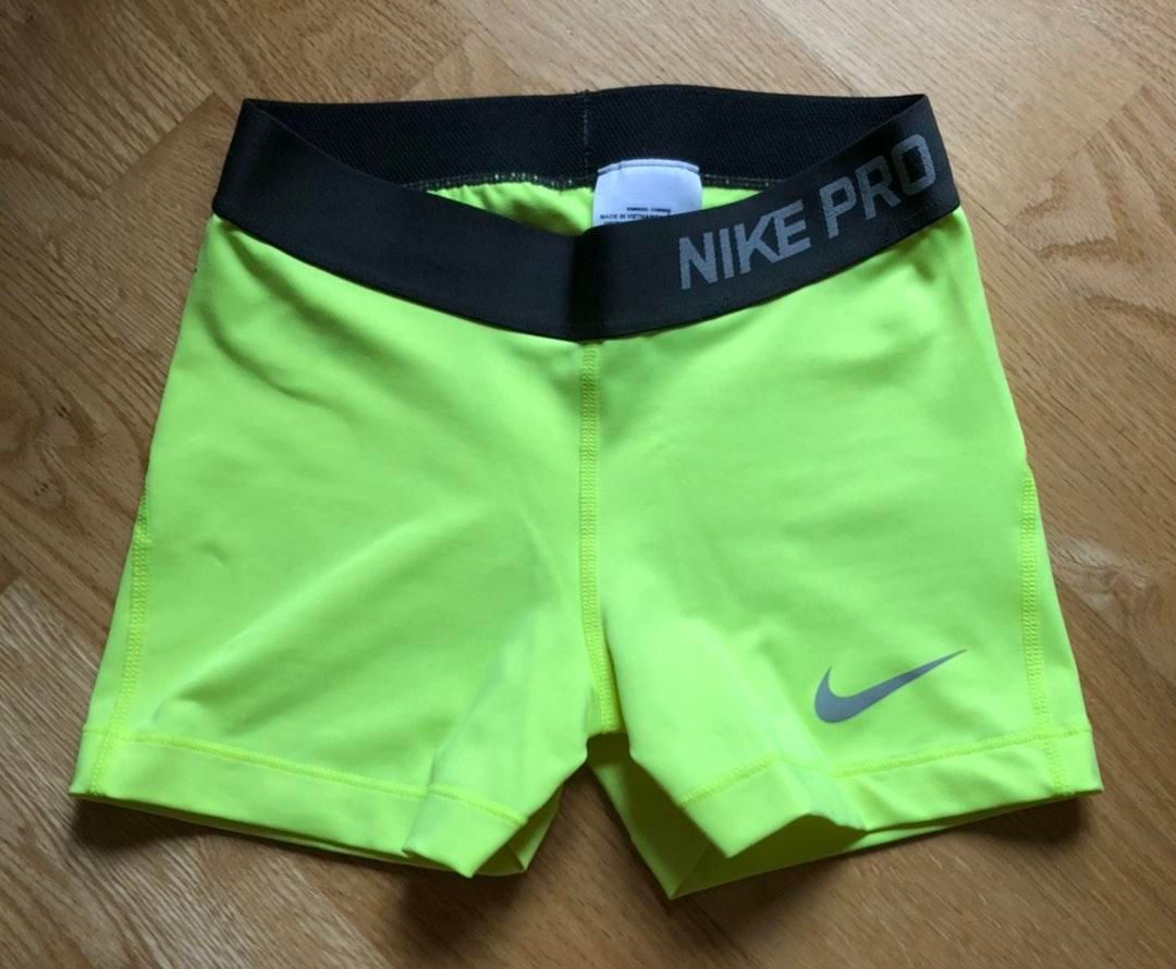 neon nike pro shorts
