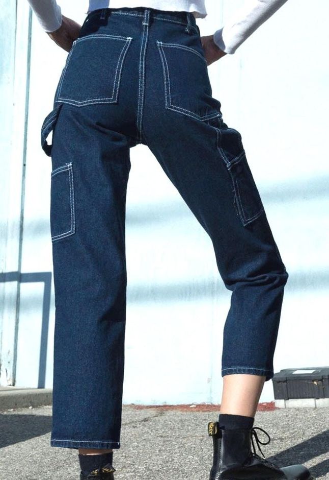 dark wash painter pants