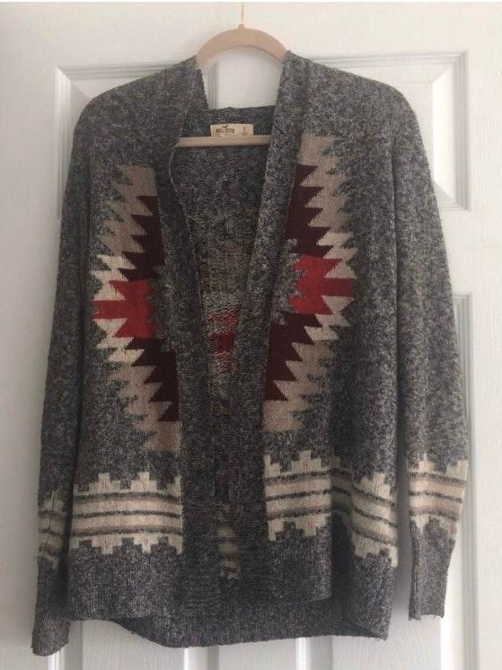 hollister leopard cardigan