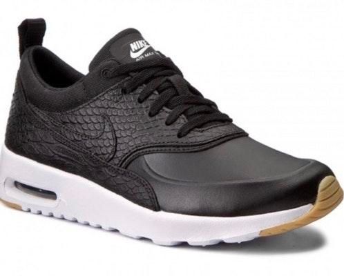 nike thea black leather