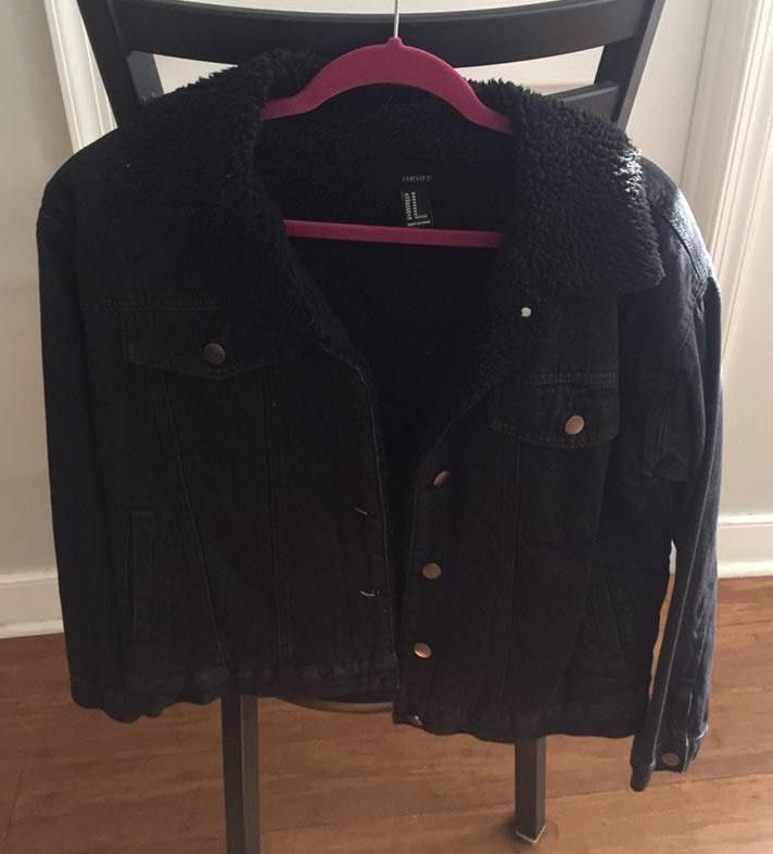 forever 21 sherpa jean jacket