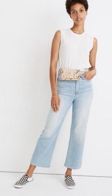 slim wide leg jeans madewell