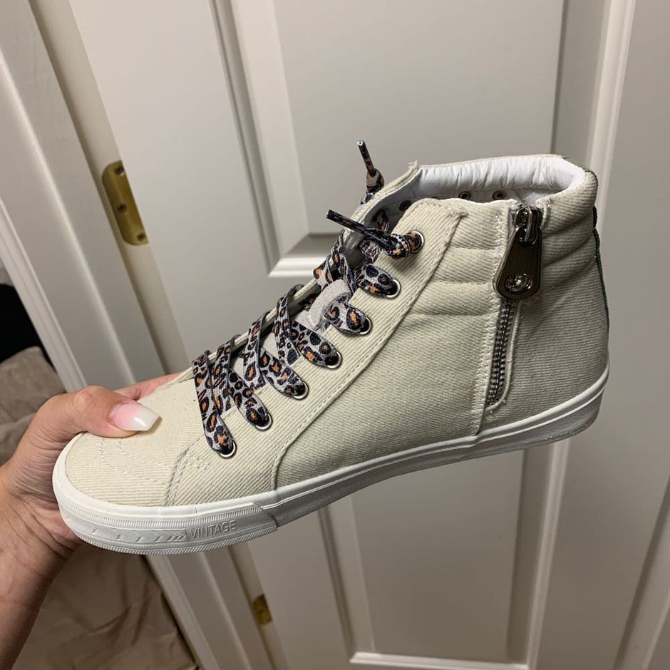 vintage havana carbonite high top sneaker