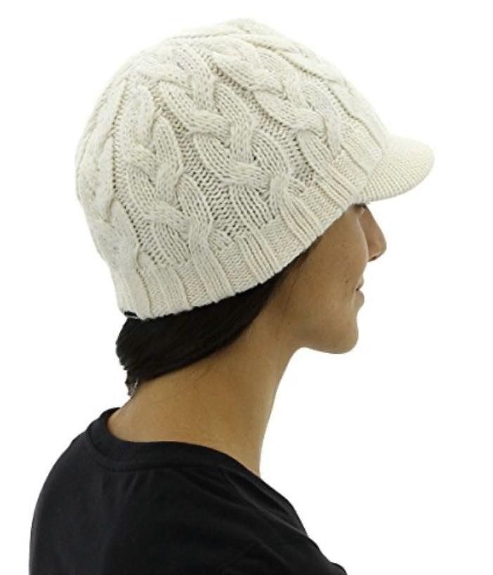 women's adidas crystal cable knit brimmer beanie