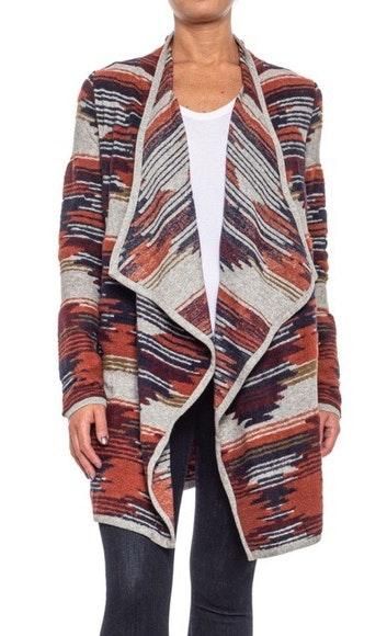lucky brand aztec cardigan