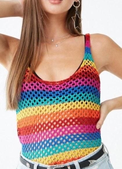 rainbow tank top forever 21