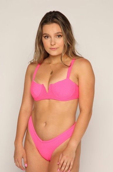 pink bathing suit top