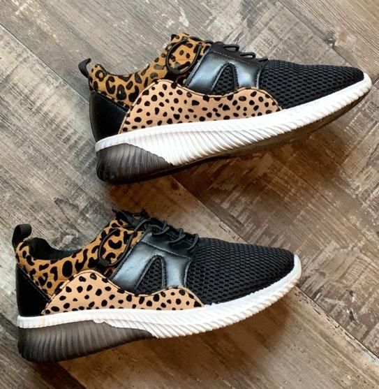 cheetah print athletic shoes