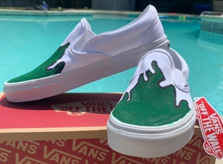flame vans green