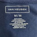 Van Heusen  Tank Top NEW Sleeveless Top Size Medium Lace Overlay Navy Blue Photo 12