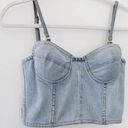 RE/DONE X Levi’s Vintage Reworked Denim Bustier Corset Top Photo 4