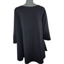 T Tahari  Womens XL 3/4 Sleeve Shirttail Hem Round Neck Blouse Slinky Photo 6