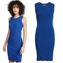 Helmut Lang  Royal Blue Knit Ribbed Mini Dress Size Small Photo 4