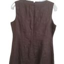 Talbots  Brown Linen Sleeveless Dress Sz 4 Photo 7