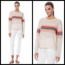 360 Cashmere 💕💕 Christina Central Stripe Knit Sweater Chalk Medium M NWT Photo 2