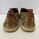 Coach NWOT  Carson Espadrille Loafers Women's 9.5 Khaki/Saddle Flats Logo Tassels Photo 9