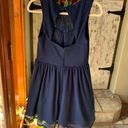 Jodi Kristopher Navy blue knit fit and flare dress w sparkle belt Photo 3