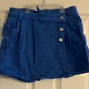 ZARA Blue Jean Crossover Skort Photo 3