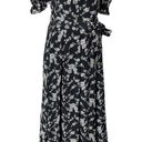 Krass&co  black floral puff sleeves maxi gown size small Photo 1