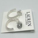 Ralph Lauren Lauren  Large Rope Hoop Earrings in Silver MSRP $35 NWT Photo 4