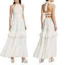 Cami NYC 🆕  Raeann Linen Halter Maxi Dress in White Sz S Photo 7