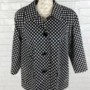 Talbots  Black & White Geometric Fully Lined Career Blazer Jacket Womens Size 12 Photo 0
