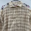 POL  Cream Multicolor Floral Cotton Long Sleeve Button Down Shirt Size S Photo 1