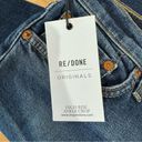 RE/DONE NWT  High Rise Ankle Crop Jeans Midnight Blue Size 29 Photo 6
