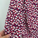 Tommy Hilfiger Floral printed Top 1/2-zip Red White Blue Tab Sleeve size medium Photo 3