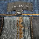 Talbots  Blue Jean Button Fly Cotton Blend Straight Dark Blue Skirt Size 10 Photo 8