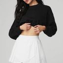 Alo Yoga Black Devotion Cropped Bubble Crewneck Photo 0