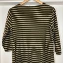 Christopher & Banks Christopher Banks green striped 3/4 sleeve t shirt - Large Photo 2