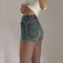 Levi's 701 Student Vintage 90s Wedgie Fit Jean Shorts Size 26 Photo 0