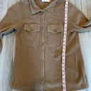 The Row All :  M Camel Brown Button Up Shacket Photo 3