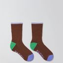 Baggu Ribbed Mix Crew Sock NWT - Tamarind Mix Photo 3