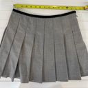 Theory  Womens Wool Blend Grey Pleated Mini Skirt Size 0 Photo 2