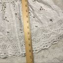 Luna  moon bohemian Gypsy white
lace flower floral top size small Photo 7