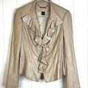 White House | Black Market  Champagne Color 100% Leather Jacket SZ XS Photo 0