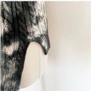 Pilcro  Anthropologie Black Dyed Cable Knit V Neck Sweater Cotton Size Small Photo 5