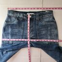 KanCan USA KanCan Jean Cropped Cargo Carpenter Pants Blue Denim Stone Wash Size 7/27 Photo 5