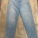 Madewell Classic Straight Jeans: Daisy Embroidered Edition Size 28 Photo 3