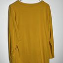 Isaac Mizrahi  Mustard Yellow Gold Long Sleeve Button Detail Top Photo 6