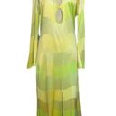 Alexis  Serena Dress in Lime Waves XSmall New Womens Long Maxi Gown Photo 4